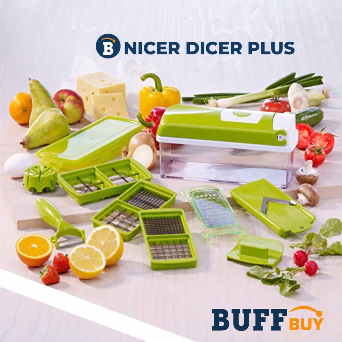 hobby Parasiet abces Nicer Dicer Plus | Fruit vegetable slicer | Food-Chopper PRO |  Kitchen-Cutter Dicer – Buy From Adaise